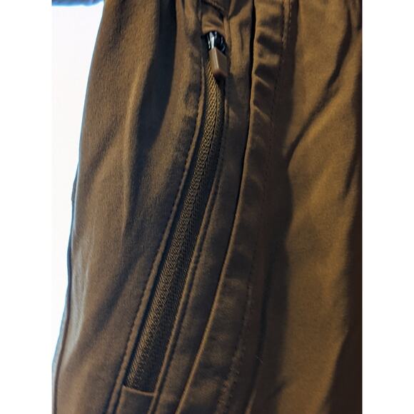 All in Motion Woven Shorts Knit Waist High Rise Stretch Toffee XXL Zipper Pocket - Picture 5 of 8